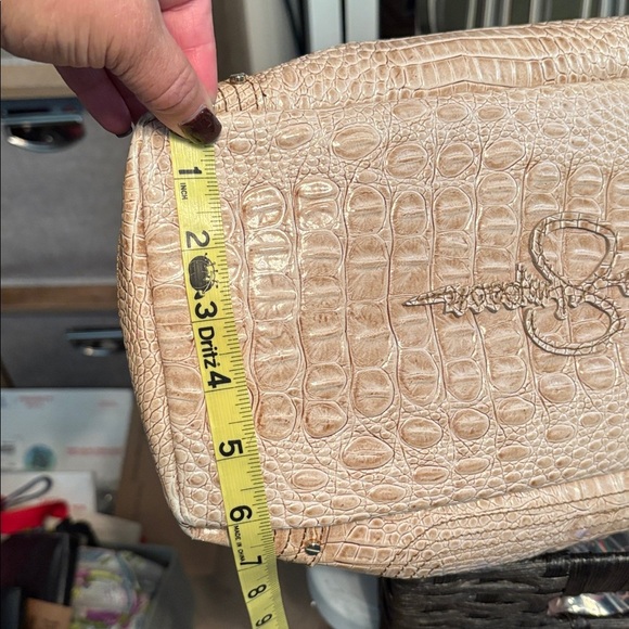 Jessica Simpson Crocodile Embossed Tan Bag - Picture 8 of 10